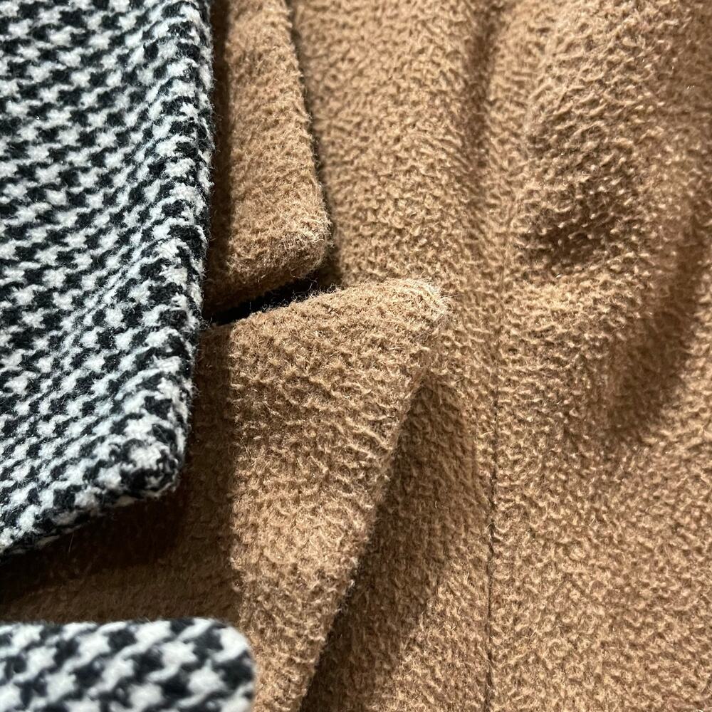 Badgley Mischka Camel Houndstooth Coat Size Small‎ - Picture 10 of 10